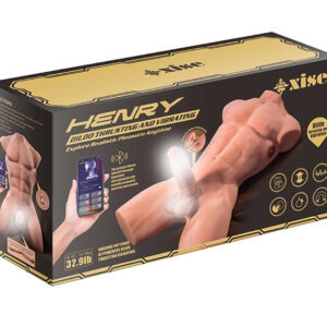 Torso maschile Henry con dildo automatico da 16 cm