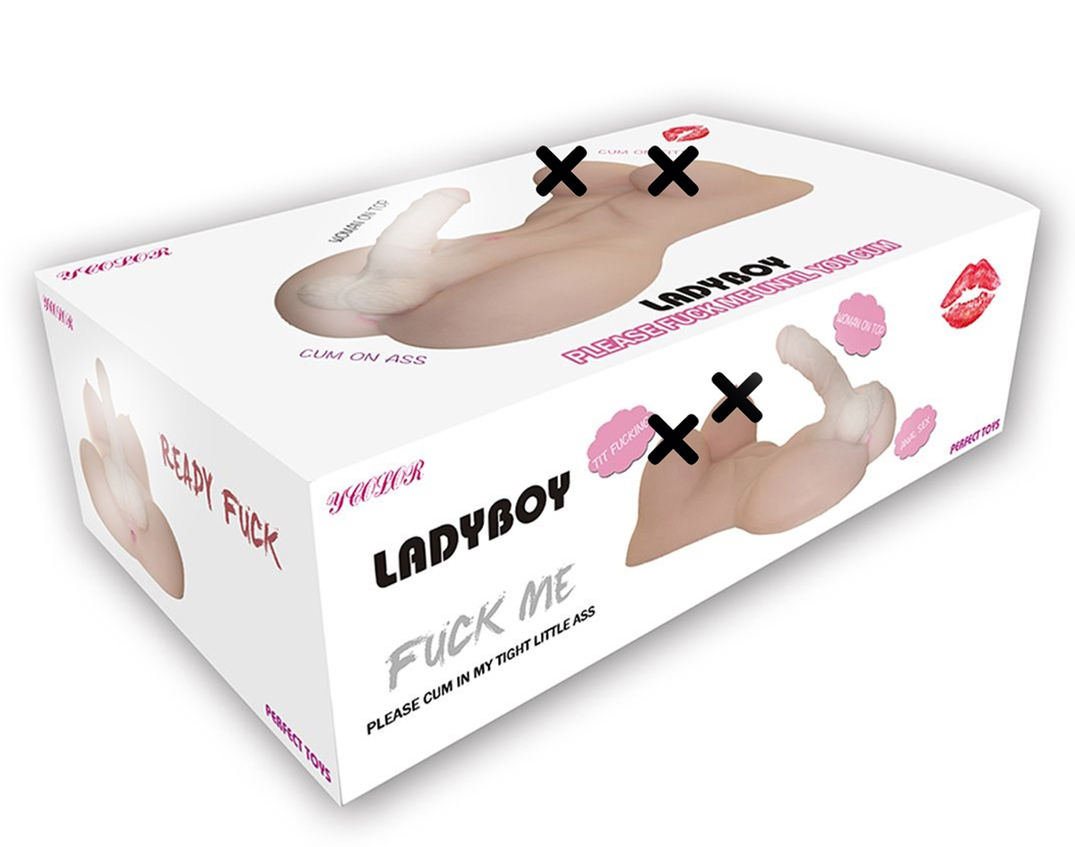 Mezzo busto trans She-Male Body vista completa