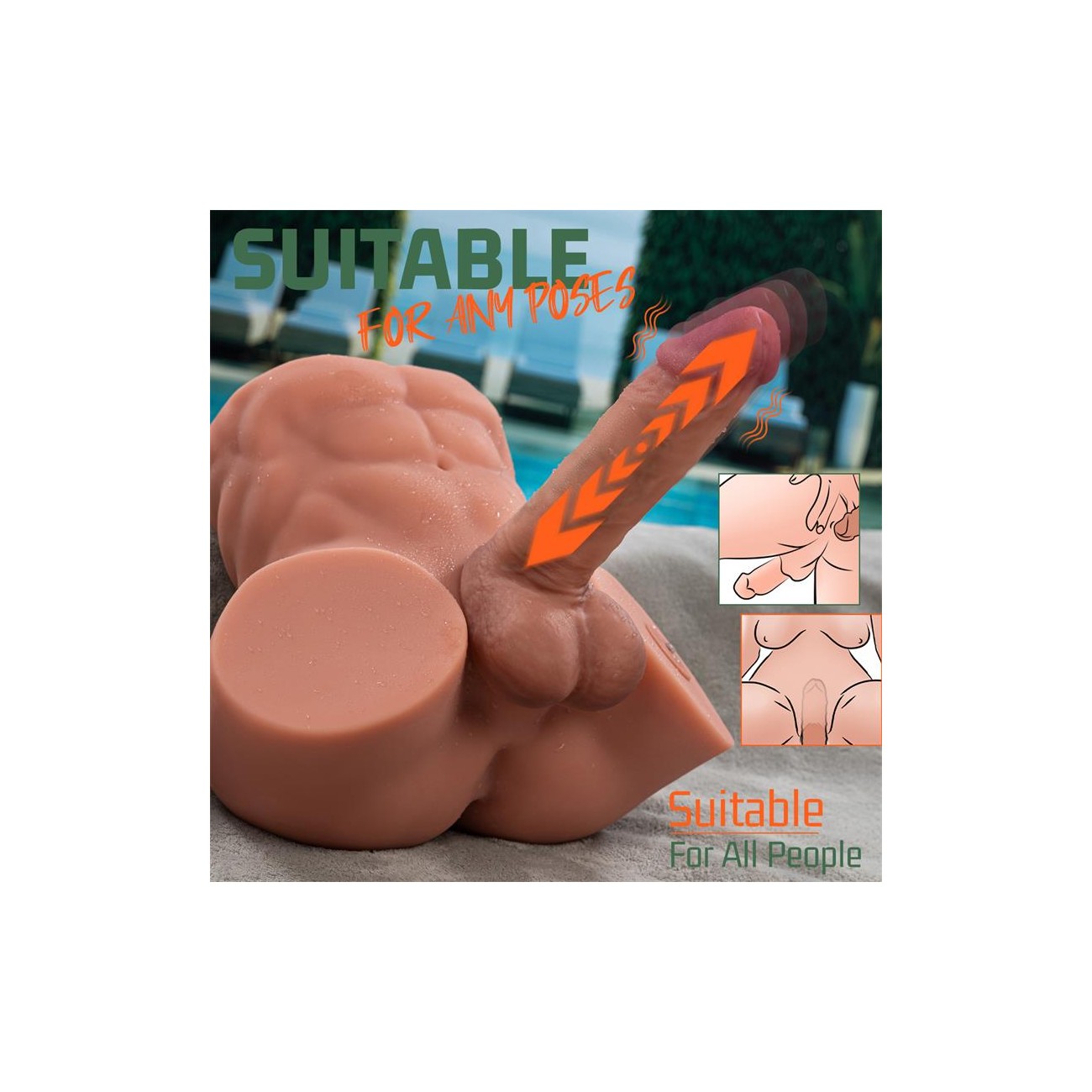 Torso Maschile Realistico Gretel con App e Fallo Automatico - immagine 2