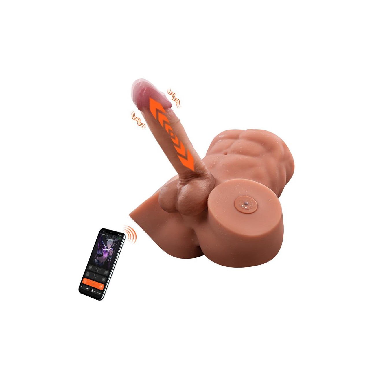 Torso Maschile Realistico Gretel con App e Fallo Automatico - immagine 13
