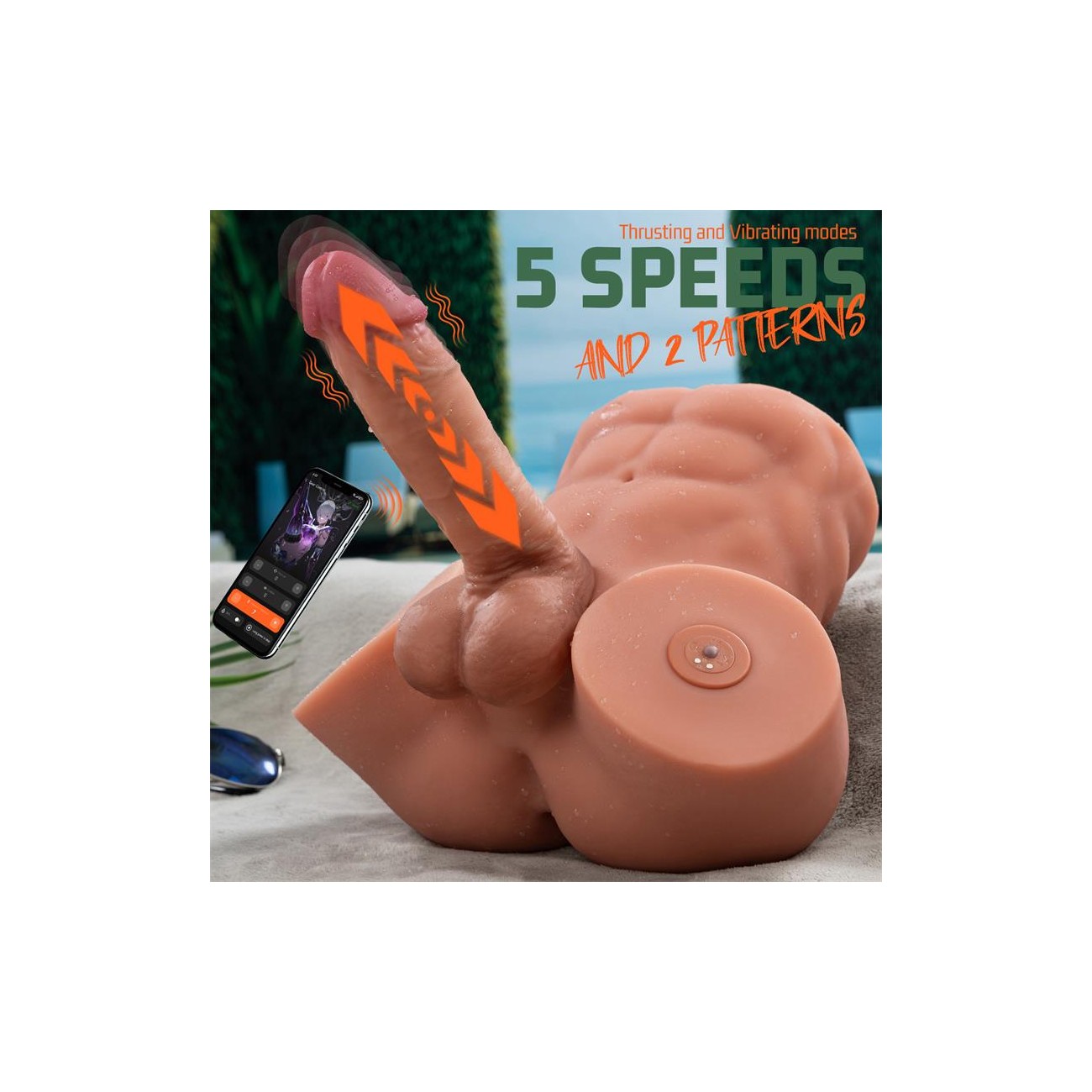 Torso Maschile Realistico Gretel con App e Fallo Automatico - immagine 6