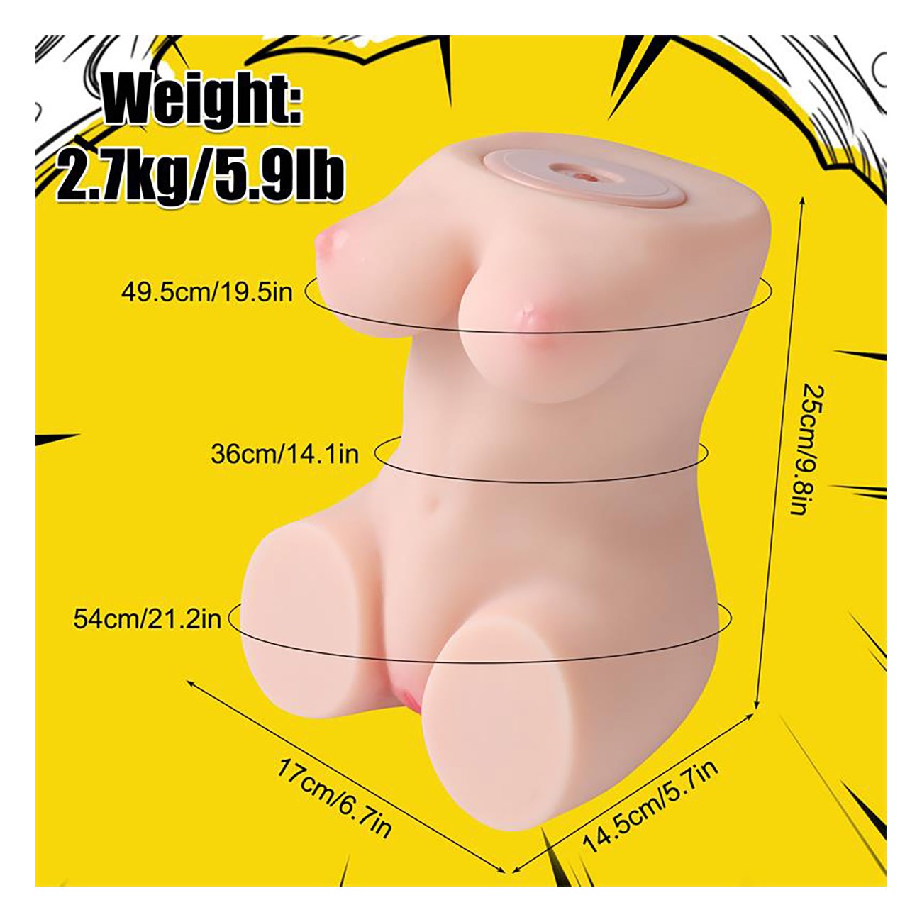 Mini Busto Realistico Renata XISE con Spinta e Vibrazione - immagine 14