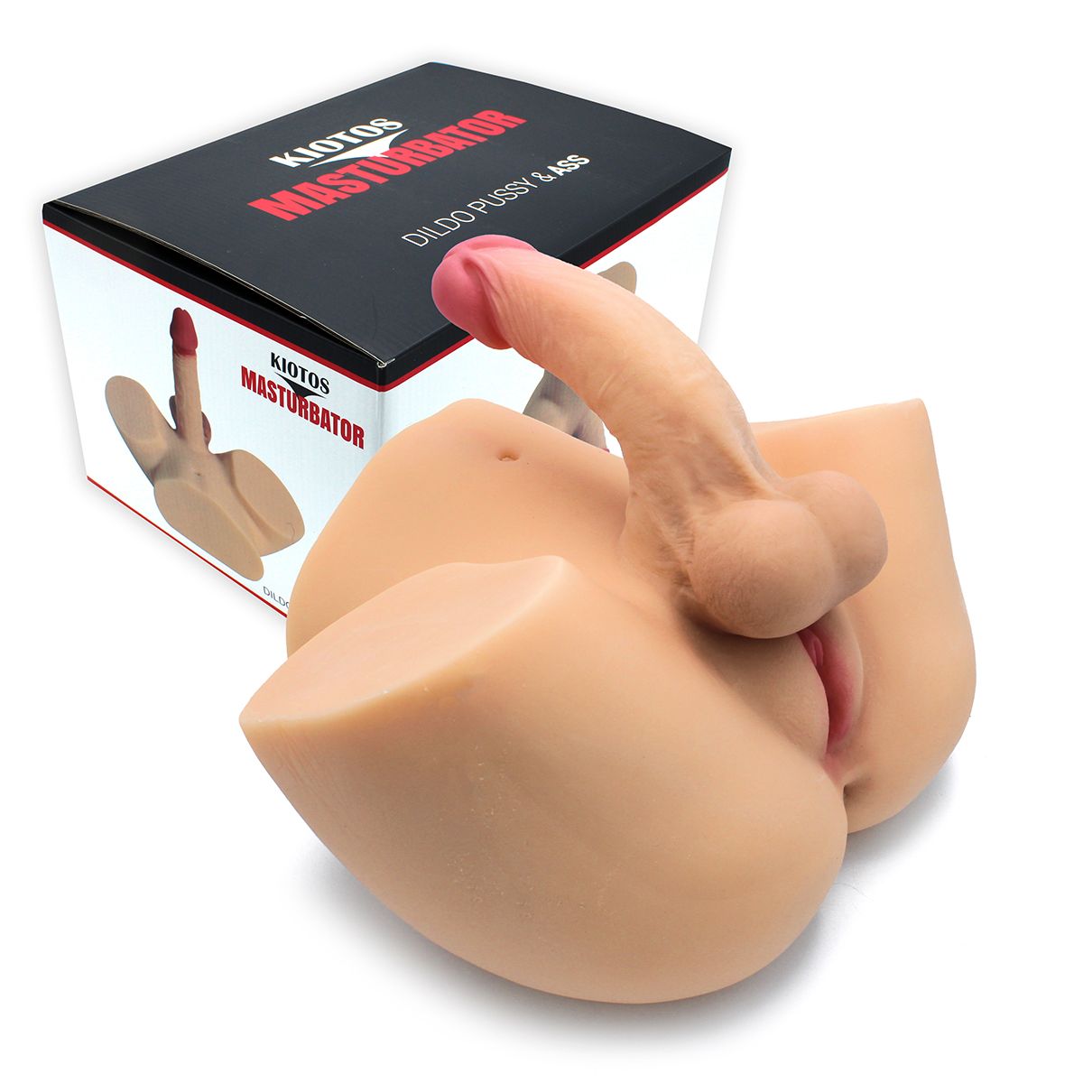 Masturbatore realistico 3 in 1 con pene da 19 cm